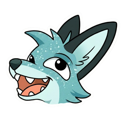 Cartoon fox to click